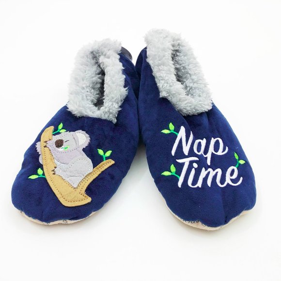 NWT Snoozies Women's Nap Time with Koala Bear Non Skid Slippers Medium 7/8 - Picture 2 of 6